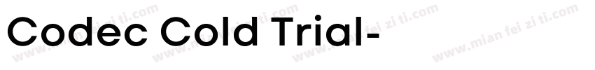 Codec Cold Trial字体转换